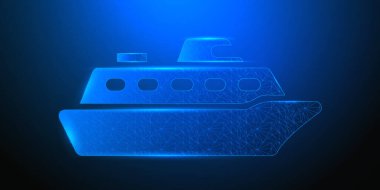 Soyut büyüme sembolü dijital dönüşüm Arkaplanı. Çokgen simgesi.