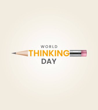 Dünya Düşünme Günü. Düşünme Günü yaratıcı tasarımı.