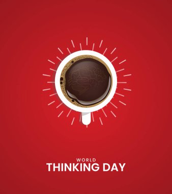 Dünya Düşünme Günü. Düşünme Günü yaratıcı tasarımı.