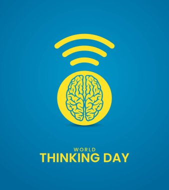 Dünya Düşünme Günü. Düşünme Günü yaratıcı tasarımı.