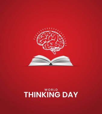 Dünya Düşünme Günü. Düşünme Günü yaratıcı tasarımı.