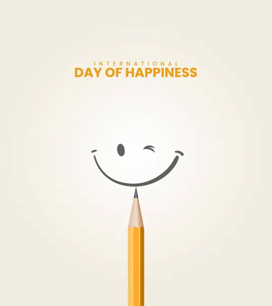 Uluslararası Mutluluk Günü. Sosyal medya reklamları için Dünya Mutluluk Günü Yaratıcı Tasarımı.