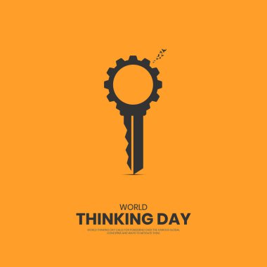 Dünya Düşünme Günü. Düşünme Günü yaratıcı tasarımı.