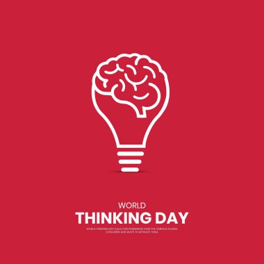 Dünya Düşünme Günü. Düşünme Günü yaratıcı tasarımı.