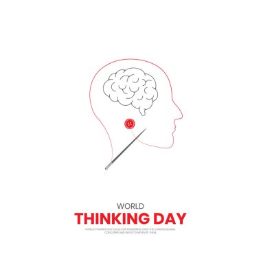 World Thinking Day. Thinking Day creative design. clipart