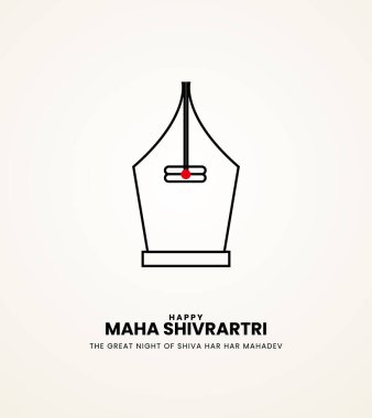 Mutlu Maha Shivaratri. Mutlu mahashivratri yaratıcı reklamlar. 3B Görüntü