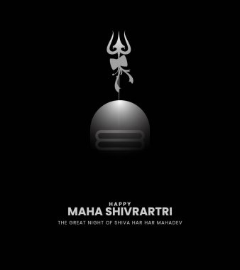 Mutlu Maha Shivaratri. Mutlu mahashivratri yaratıcı reklamlar. 3B Görüntü