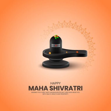 Mutlu Maha Shivratri Hindu Festivali. 3B Görüntü