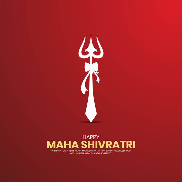 Happy Maha Shivratri Hindu festival. 3D Illustration