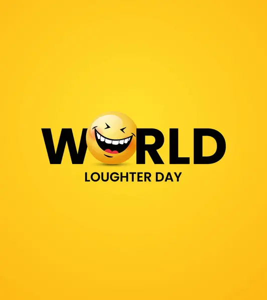 Śmiech Świata Szczęśliwego Dnia Uśmiechu Świata Laughter Symbol Kreatywnego Projektowania Ilustracja Stockowa