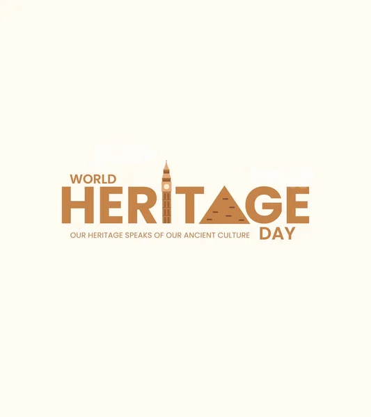 Παγκόσμια Ημέρα Κληρονομιάς Δημιουργικός Σχεδιασμός Ημέρας Πολιτιστικής Κληρονομιάς Για Banner Διανυσματικά Γραφικά