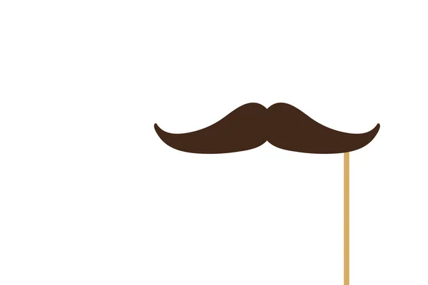 Mustach Ícone Vara Bigode Papel Para Símbolo Ilustração Carnaval Sinal —  Vetores de Stock