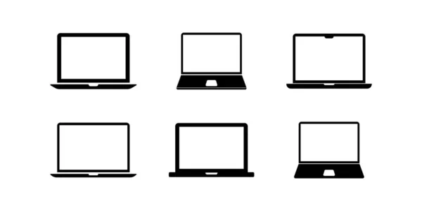 노트북 아이콘 문체의 기호를 노트북 — 스톡 벡터