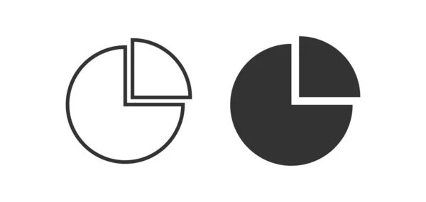 Icono Pastel Gráfico Diagrama Circular Símbolo Ilustración Signo Círculo Gráfico — Archivo Imágenes Vectoriales