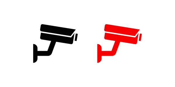 Conjunto Iconos Cámaras Seguridad Vigilancia Fijo Cctv Símbolo Ilustración Señal — Archivo Imágenes Vectoriales