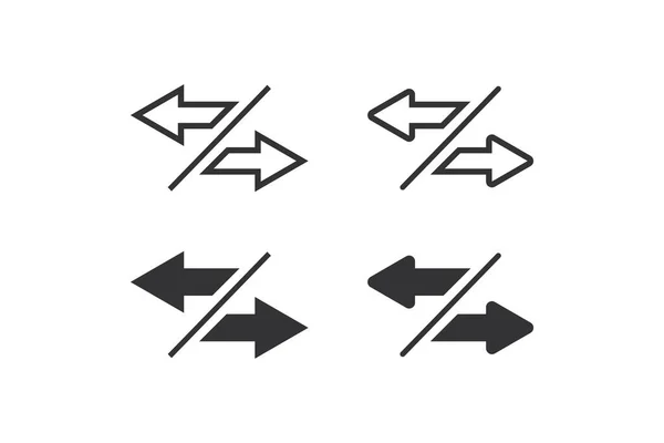 Ikona Šipky Přenosu Nastavena Dva Protilehlé Šipky Ilustrační Symbol Znak — Stockový vektor