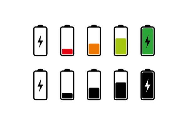 Ikona Poziomu Naładowania Akumulatora Poziom Zasilania Bateria Smartphone Symbol Ilustracji — Wektor stockowy