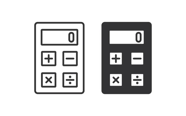 Icône Calculatrice Calculer Symbole Illustration Numérique Signe Électronique Portable Calculatrice — Image vectorielle