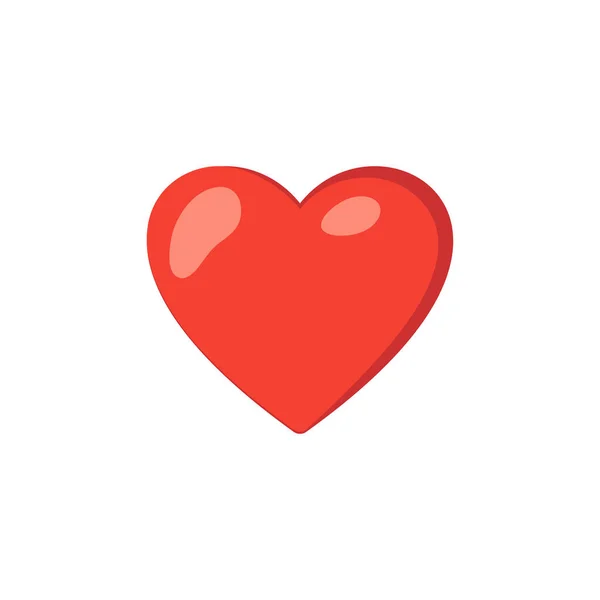 Ikona Červené Srdce Láska Symbol Vektor Desing — Stockový vektor