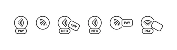 Pagar Icono Tarjeta Crédito Diseño Vectores Nfc — Vector de stock