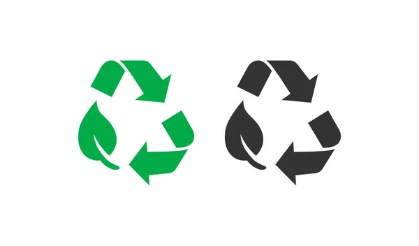 Biodegradable Recyclable Icon Set Recycling Trash Vector Desing — Stock Vector