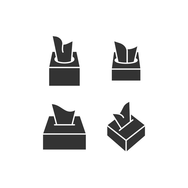 Tissue Box Icon Paper Napkins Illustration Symbol Handkerchiefs Vector Desiing — Stockvektor