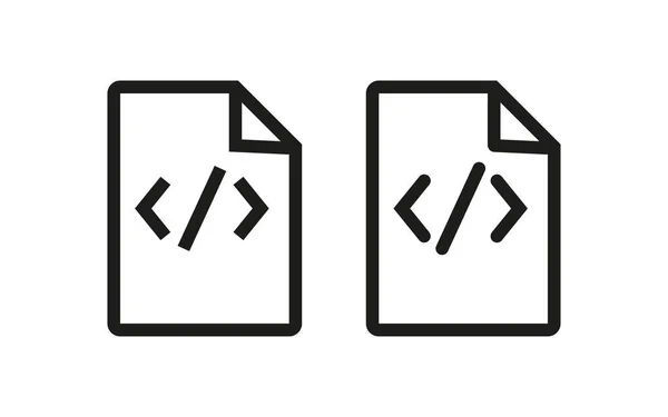 Icono Línea Script Programación Informática Diseño Ilustración Vectorial — Archivo Imágenes Vectoriales