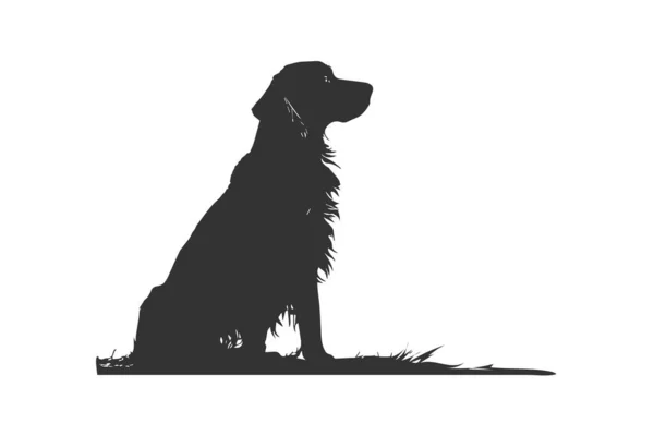 Εικόνα Σιλουέτας Σκύλου Σχεδιασμός Εικονογράφησης Διανύσματος — Διανυσματικό Αρχείο