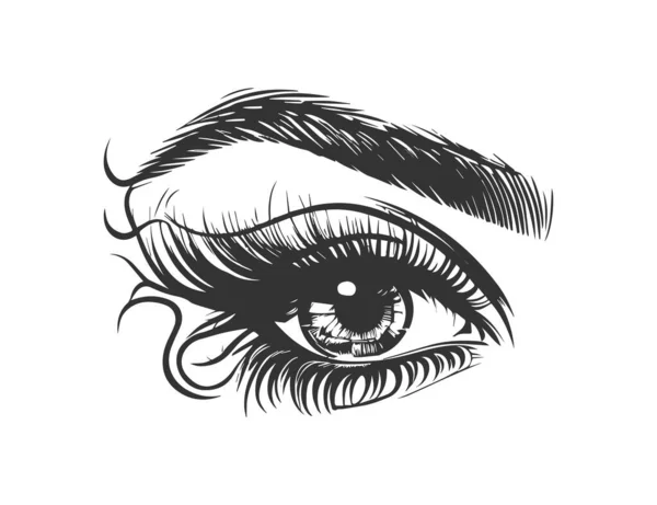 Жіночий Значок Очей Векторні Ілюстрації Бажання — стоковий вектор