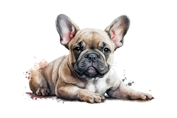 Bulldog Francese Illustrazione Vettoriale Desing — Vettoriale Stock