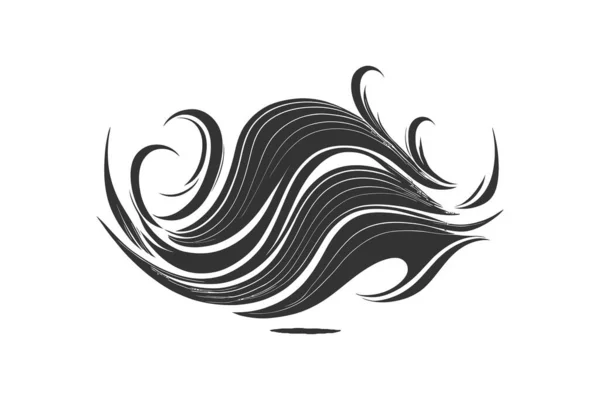 黒い波だ ベクターイラストデザイン — ストックベクタ