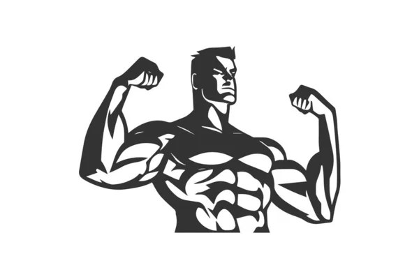 Bodybuilding Fitness Ikone Vektorillustration — Stockvektor