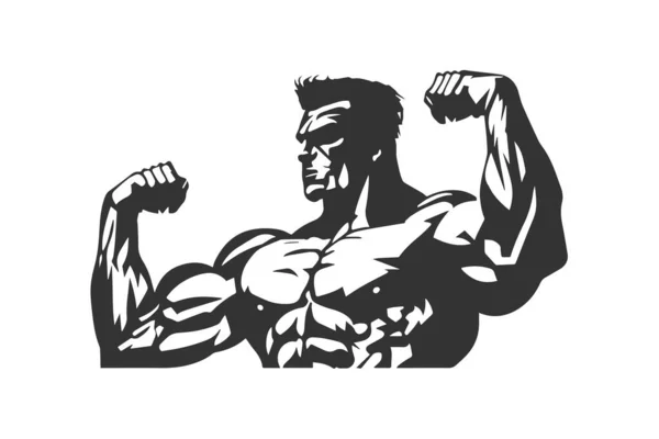Bodybuilding Fitness Ikone Vektorillustration — Stockvektor