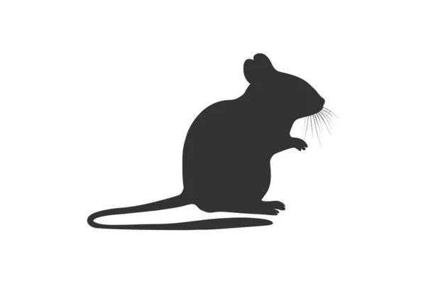 Ikona Sylwetki Myszy Ilustracja Wektora — Wektor stockowy