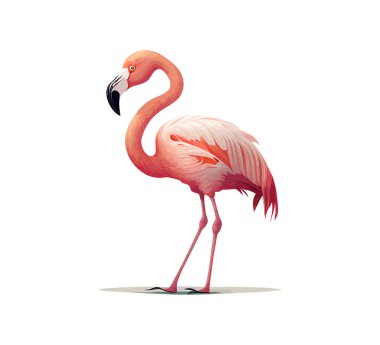 Flamingolar. Vektör illüstrasyonunu ayıklama.