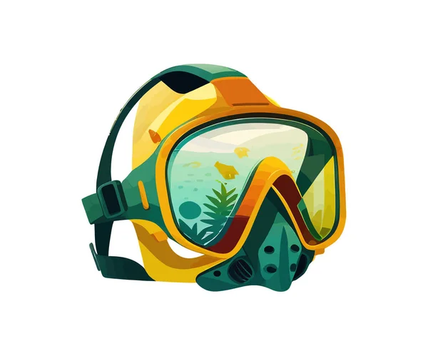 Snorkeling Mask Diving Scuba Equipment Extreme Vector Illustration Desing — Stock Vector