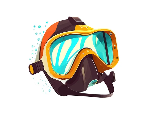 Snorkeling Máscara Mergulho Equipamento Mergulho Para Extrema Desenho Ilustração Vetorial —  Vetores de Stock