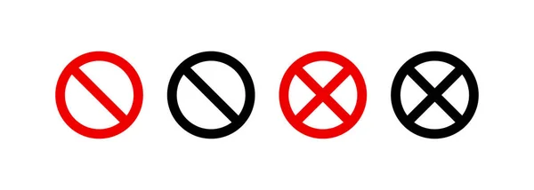 Icône Interdiction Des Panneaux Stop Illustration Vectorielle Desing — Image vectorielle