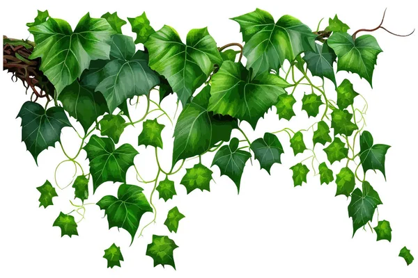 Bush Grape Three Leaved Wild Vine Cayratia Cayrat Vector Illustration — Stock Vector