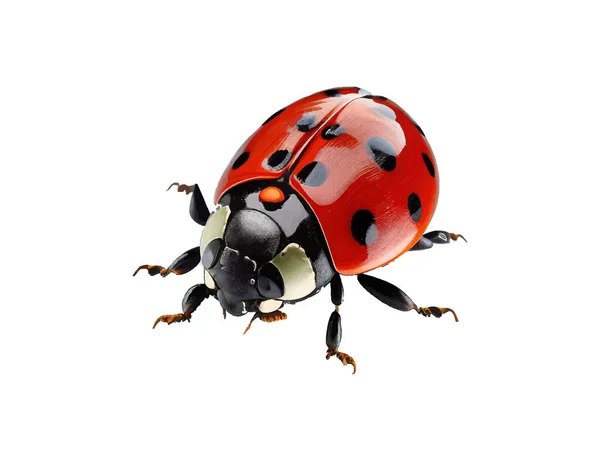 Serangga Betina Lucu Serangga Merah Kecil Ilustrasi Vektor Desing - Stok Vektor