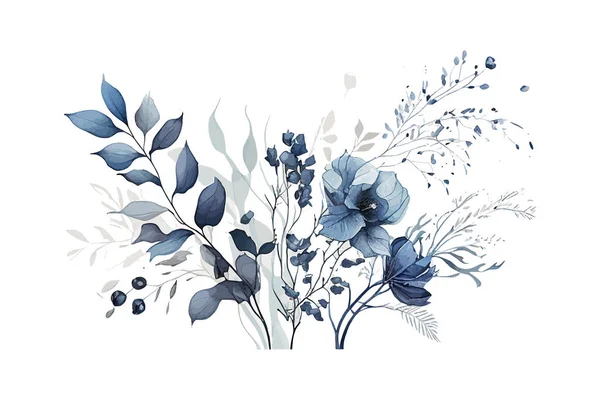 Fondo Abstracto Arte Floral Diseño Ilustración Vectorial — Vector de stock