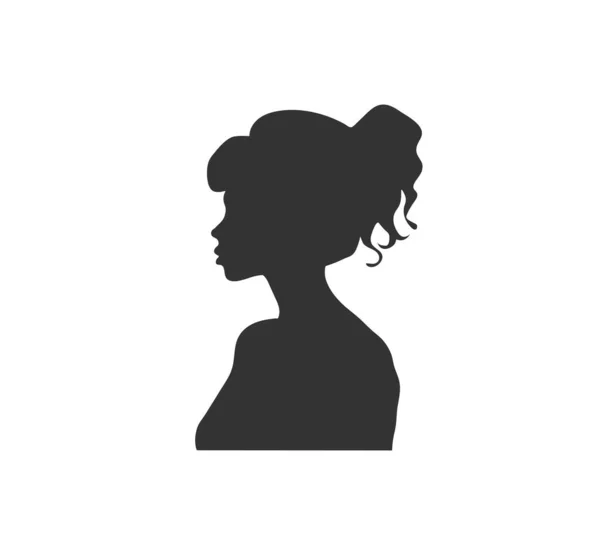 Silhouette Icona Femminile Illustrazione Vettoriale Desing — Vettoriale Stock