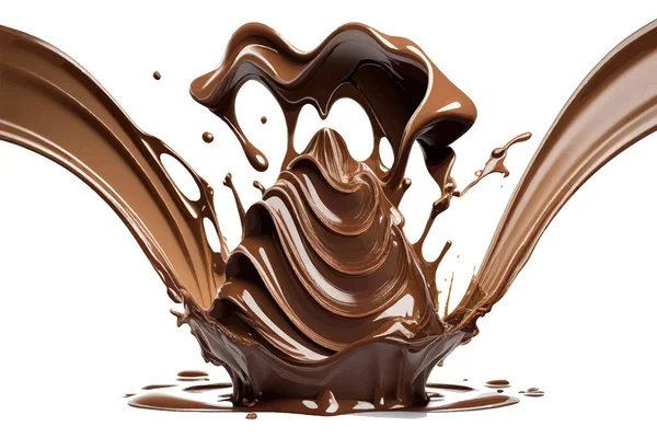 Chocolate Salpicado Desenho Ilustração Vetorial — Vetor de Stock