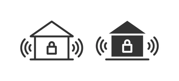 Icono Alarma Seguridad Doméstica Diseño Ilustración Vectorial — Vector de stock