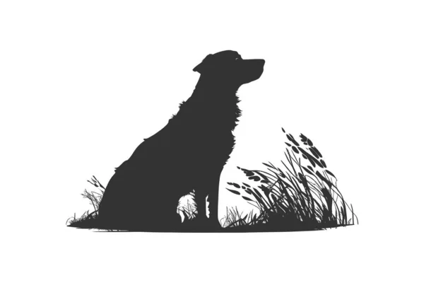 Силует Собаки Векторні Ілюстрації Бажання — стоковий вектор