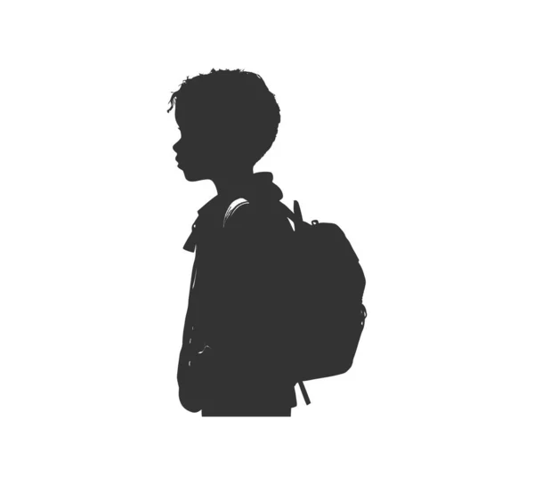 Back School Kid Silhouette Vector Illustration Desing — Stock Vector