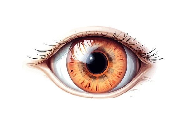 Anatomía Ocular Aislada Sobre Fondo Blanco Diseño Ilustración Vectorial — Archivo Imágenes Vectoriales