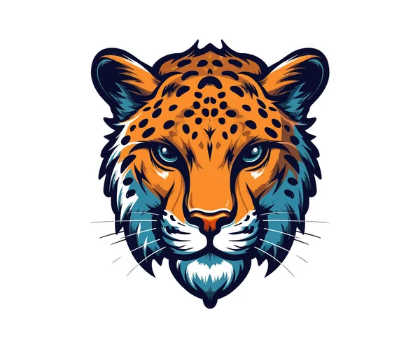 Perfect Cheetah Logo Ontwerp Van Vectorillustraties — Stockvector