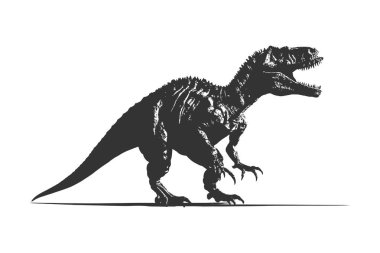 Tyrannosaurus silueti. Vektör illüstrasyon tasarımı.