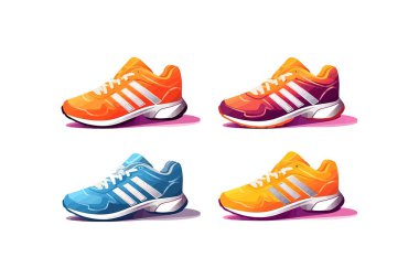 Spor ayakkabılar. Vektör illüstrasyon tasarımı.